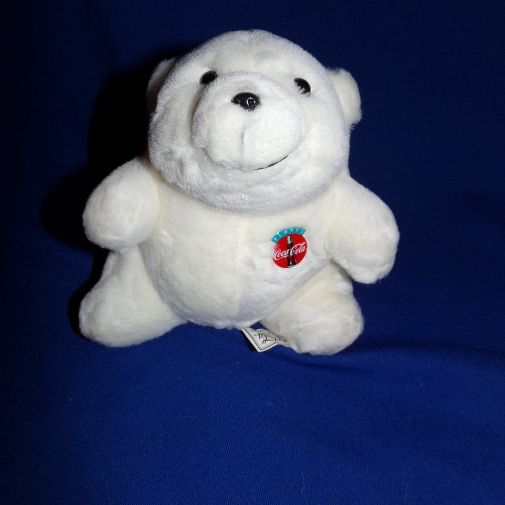 Vintage Authentic Coca-Cola Coke Plush Stuffed White Polar Bear - 1993